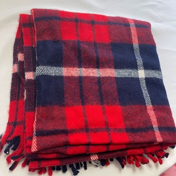 Faribo Woolen Mill Company Acrylic Plaid Wool Fringe Blanket Throw - Picture 4 of 16